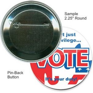 Custom Buttons - 2 1/4'' Round Button, Pin-Back